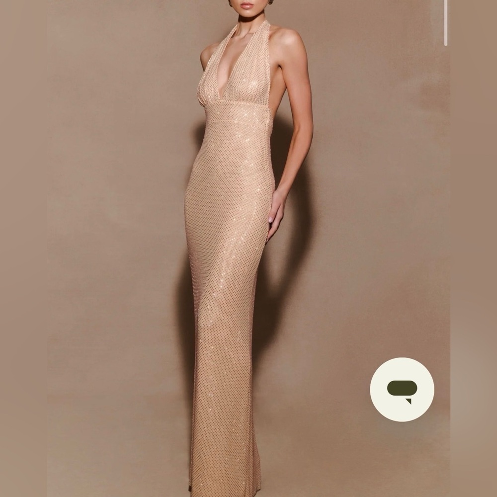 Elegant Beige Evening Gown